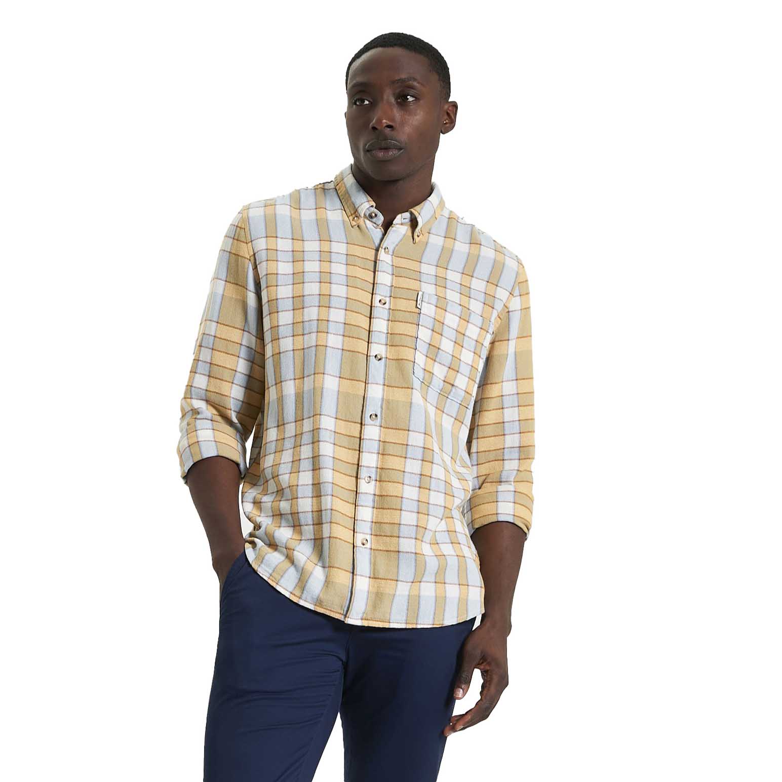 Ben Sherman Crepe Check Long Sleeve Shirt